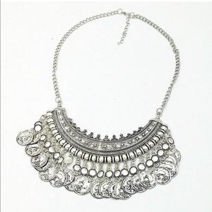 Beautiful Gipsy Coin Necklace- Color Silver